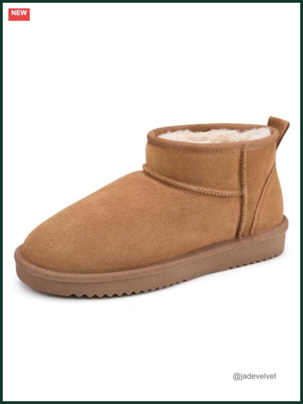 Women's Suede Ankle Snow Boots Faux Fur Lined Pull-On Winter Boots
